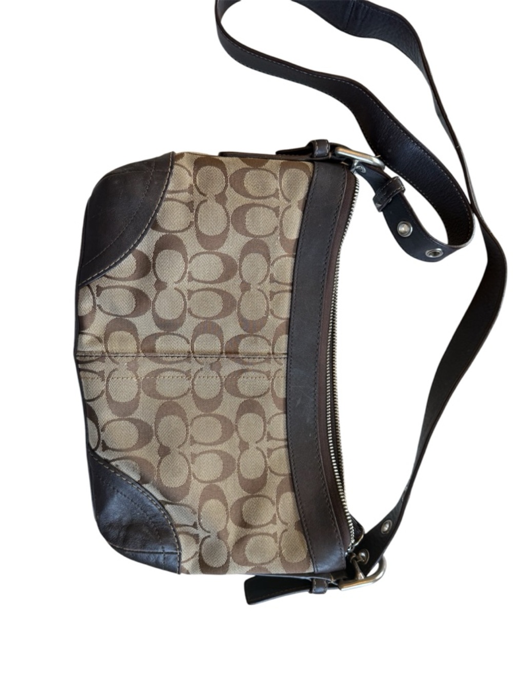 Vintage Coach Brown Signature SoHo Monogram Hobo/Shoulder Bag Y2K - Picture 8 of 8